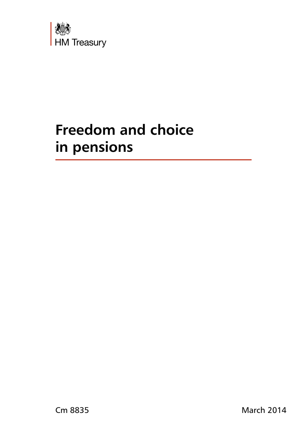Freedom and choice in pensions