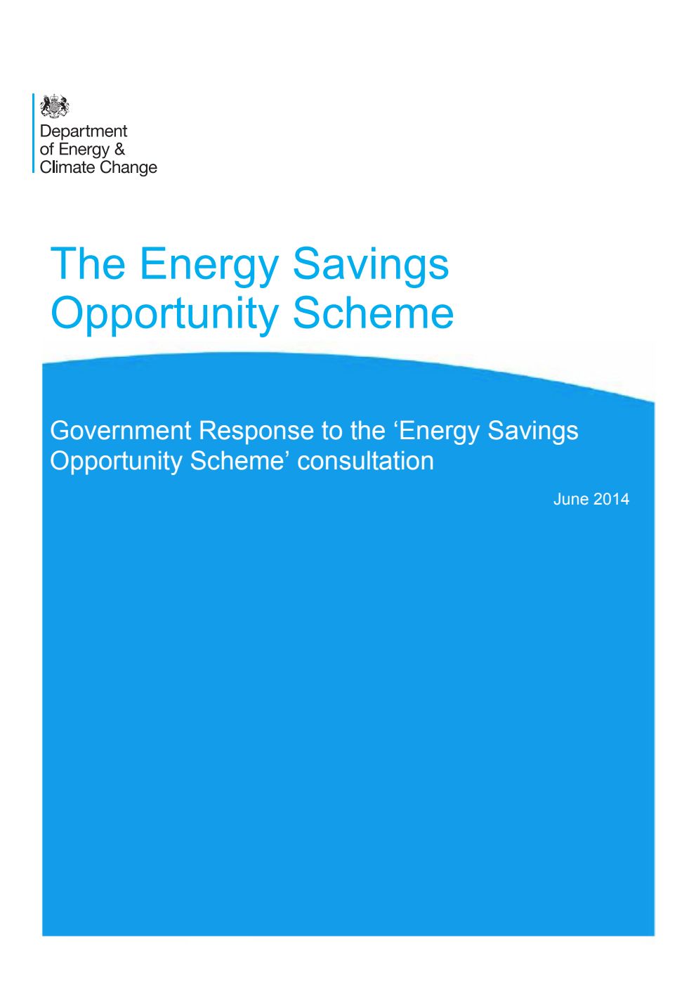 Government Response to the 'Energy Savings Opportunity Scheme' consultation