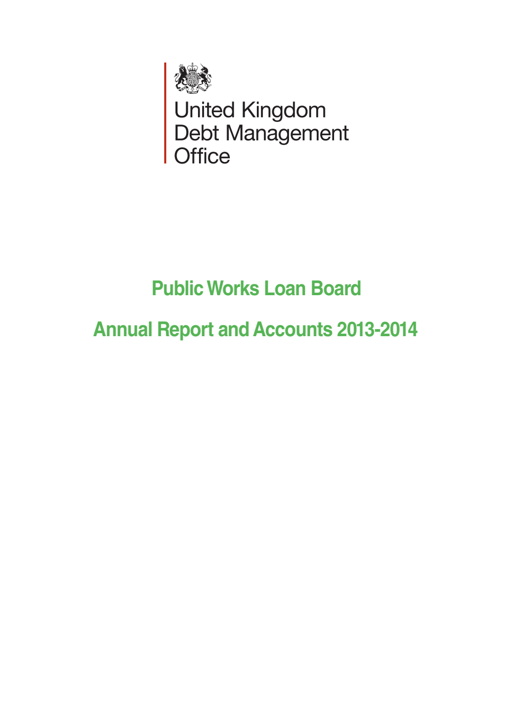 Public Works Loan Board Annual Report and Accounts 2013-2014