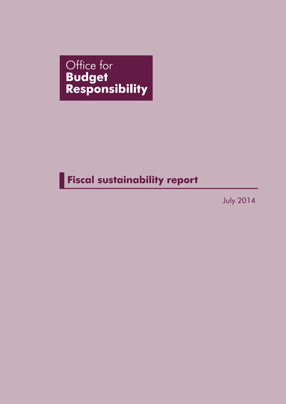 Fiscal sustainability report July 2014