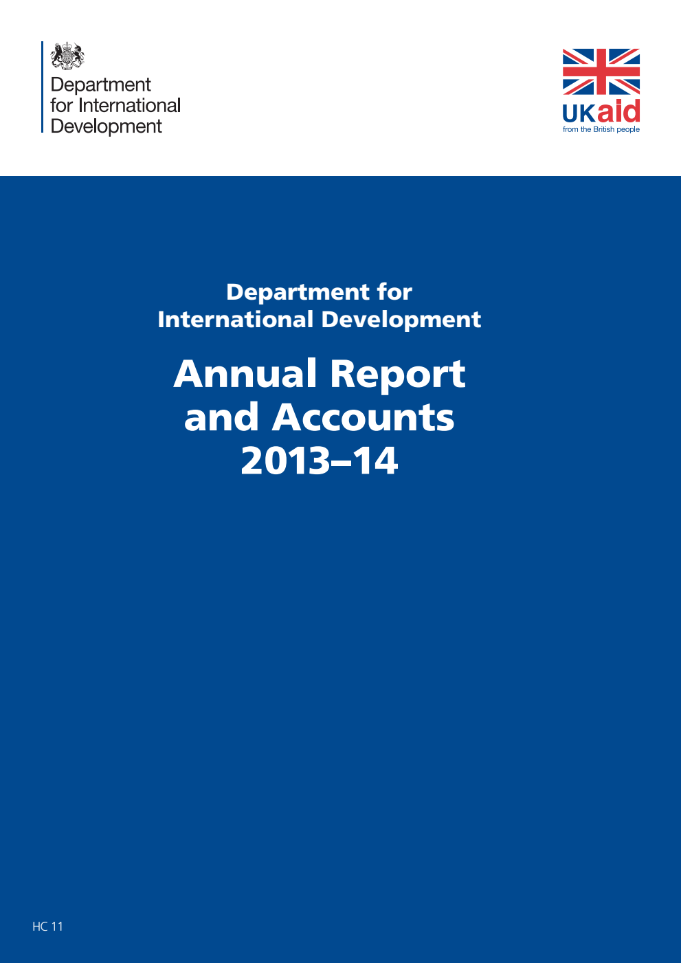 Department for International Development Annual Report and Accounts 2013-14