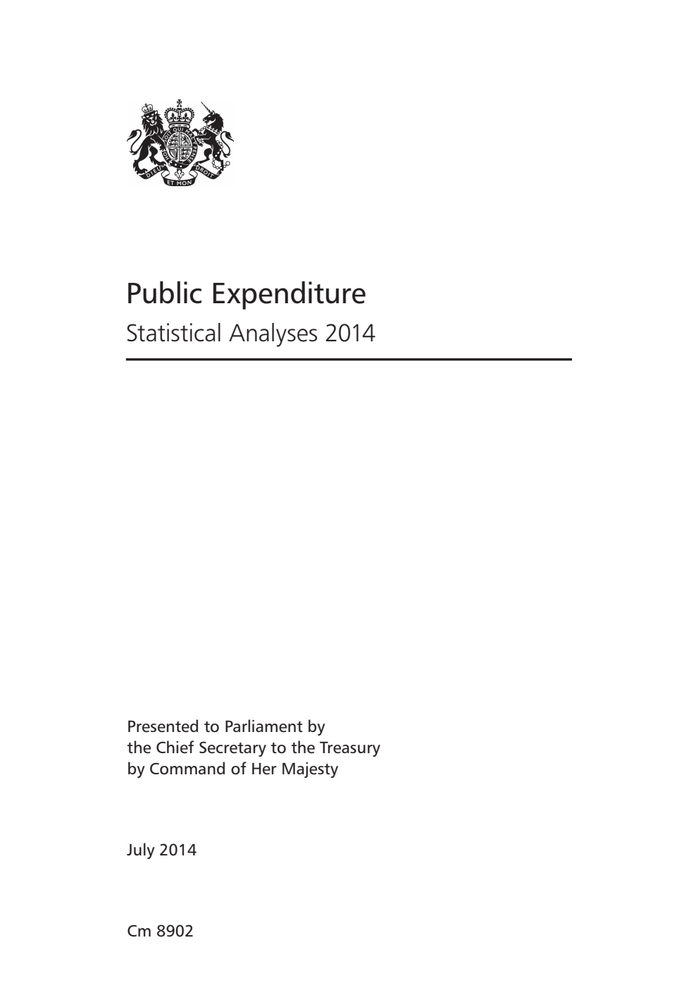 Public Expenditure. Statistical Analyses 2014