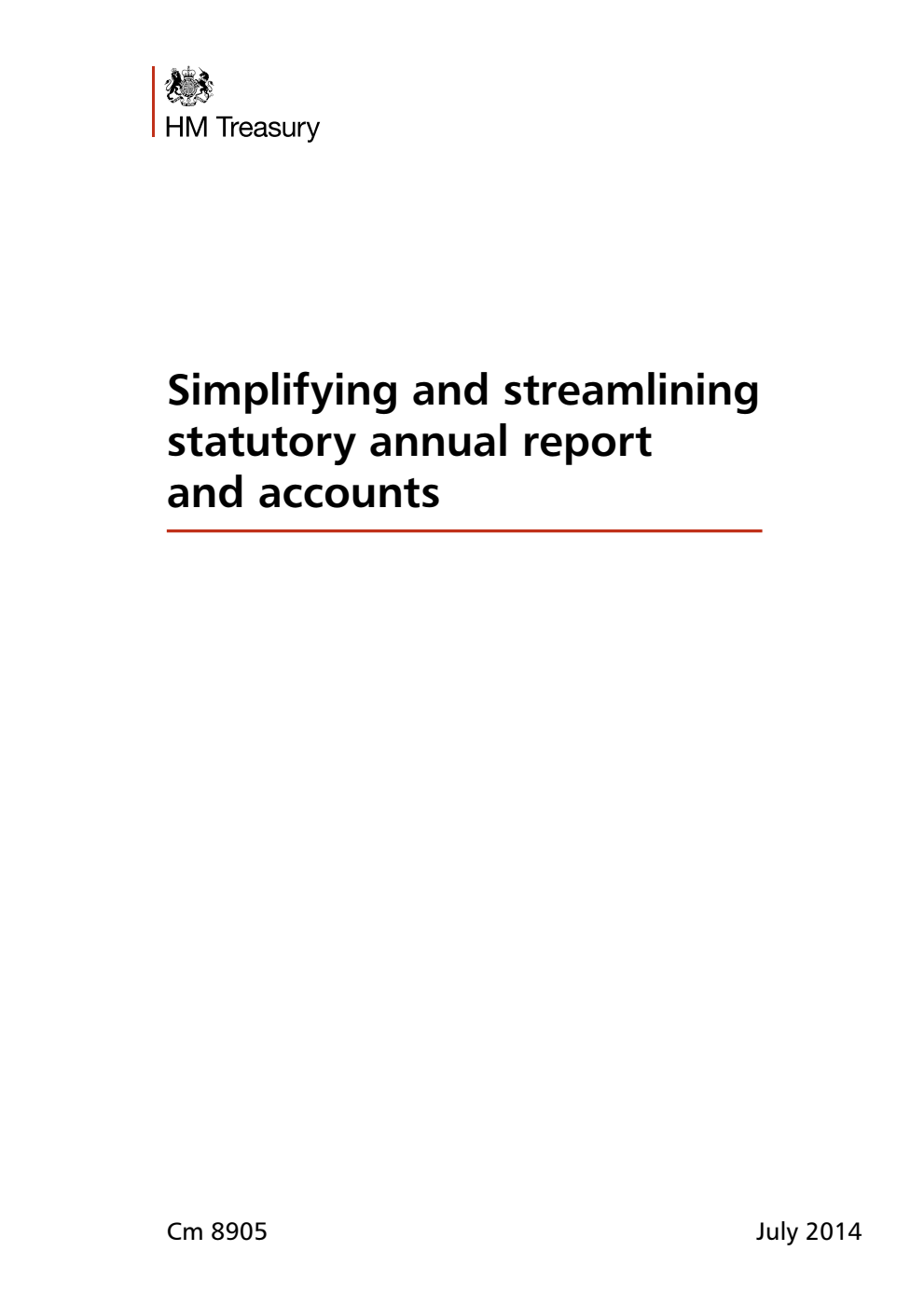 Simplifying and streamlining statutory annual report and accounts