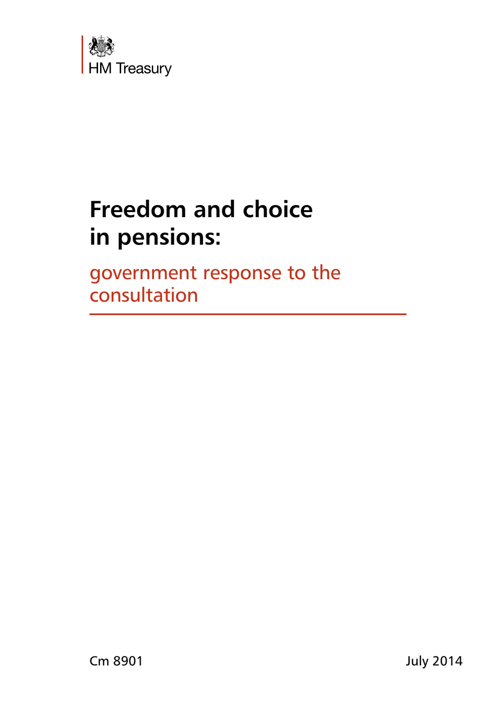 Freedom and choice in pensions: government response to the consultation