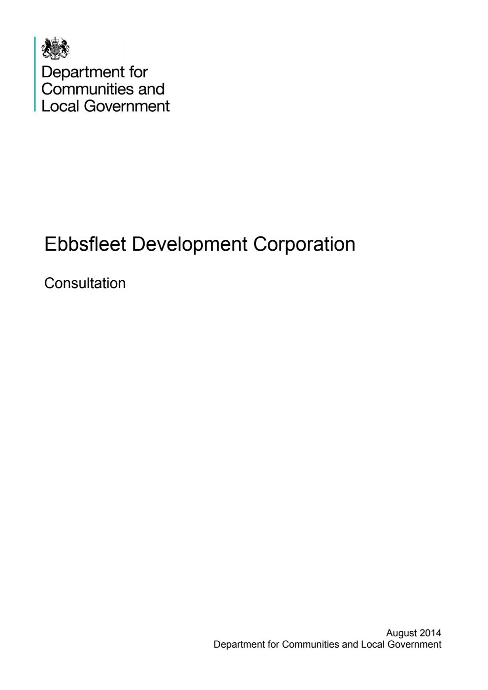 Ebbsfleet Development Corporation: Consultation