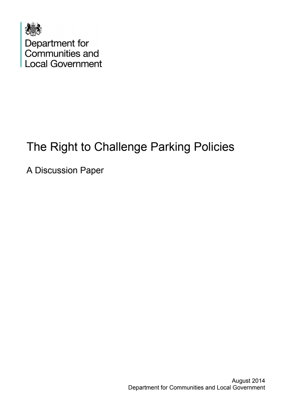The Right to Challenge Parking Policies: A Discussion Paper