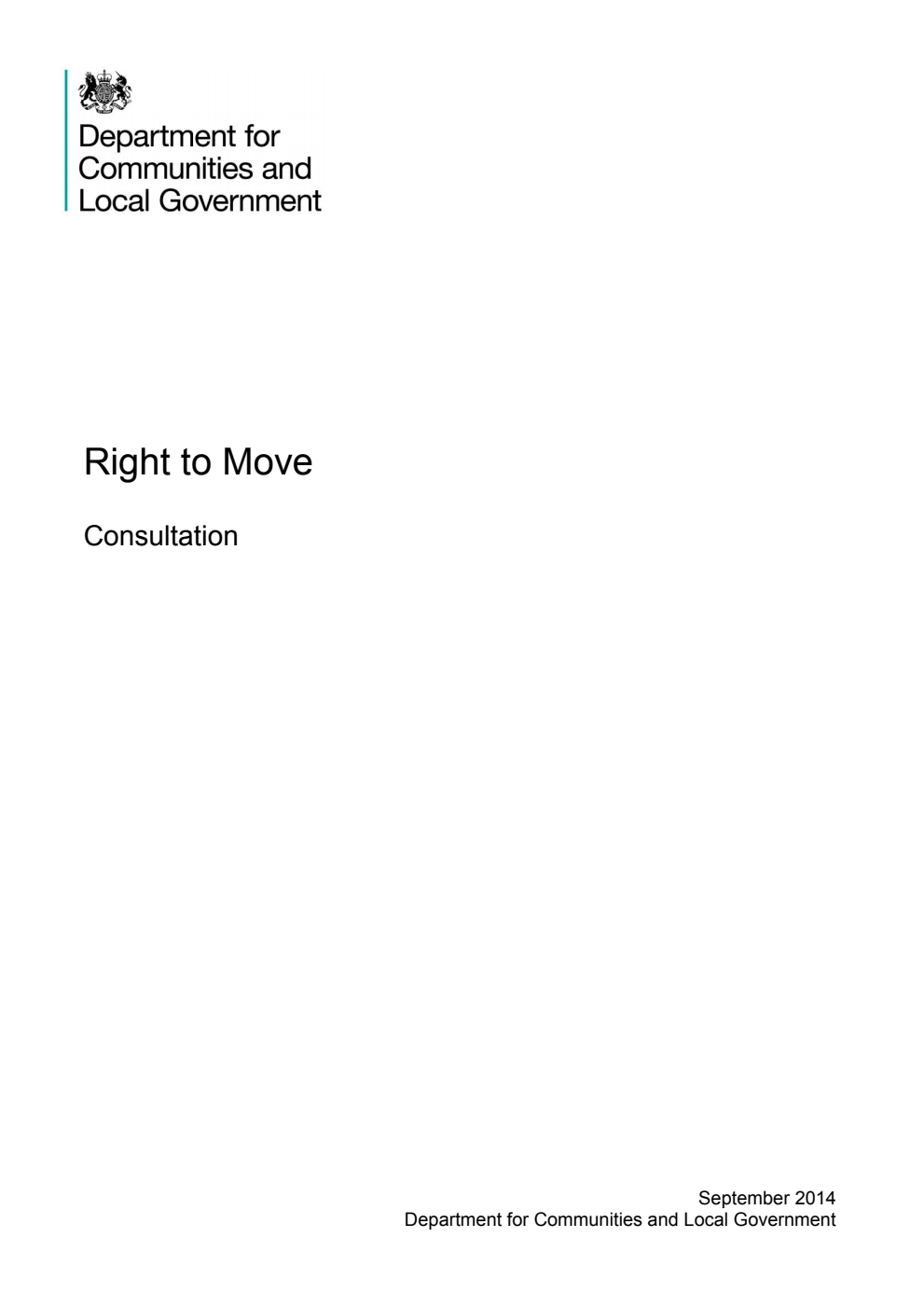 Right to Move: Consultation