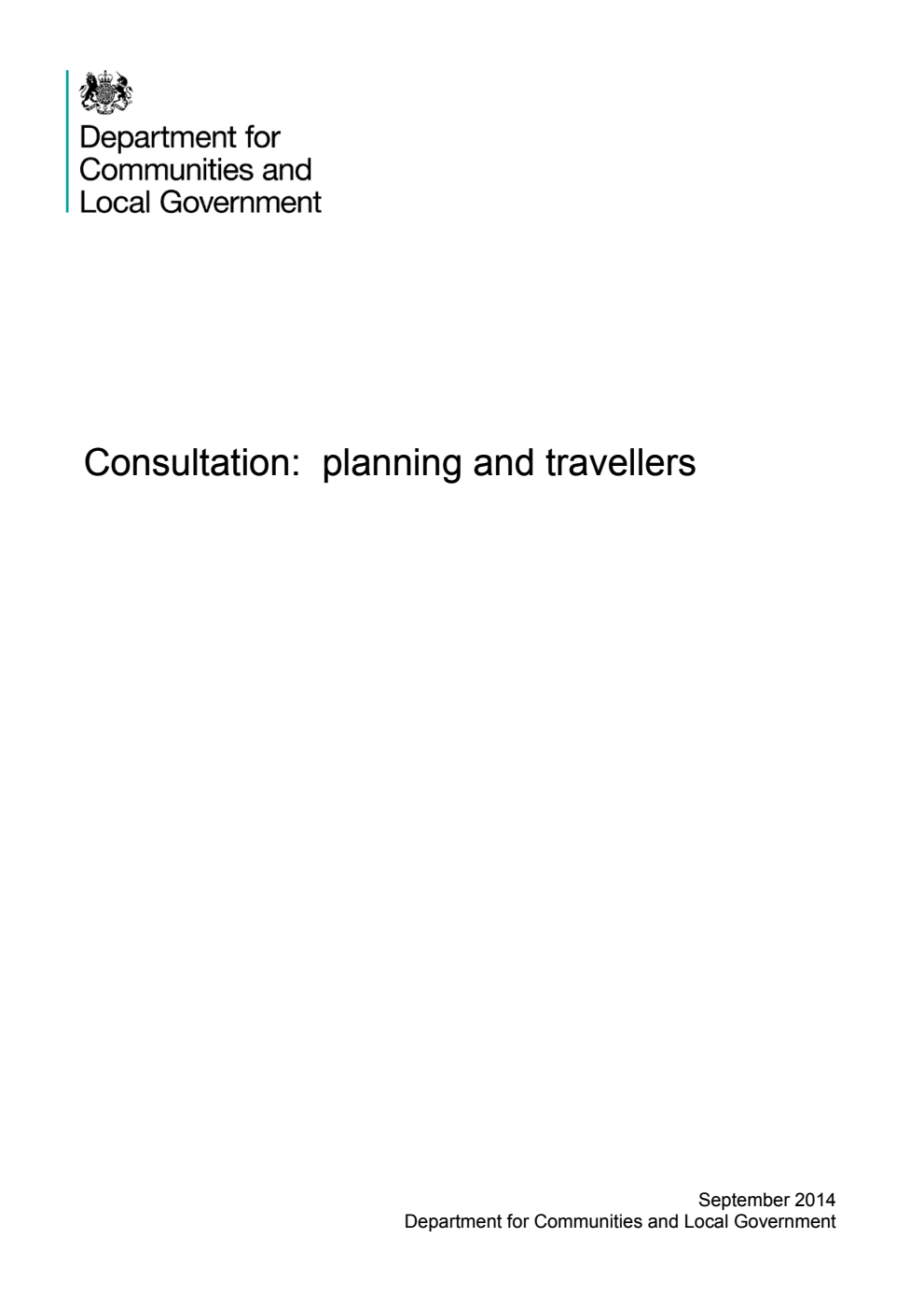 Consultation: planning and travellers