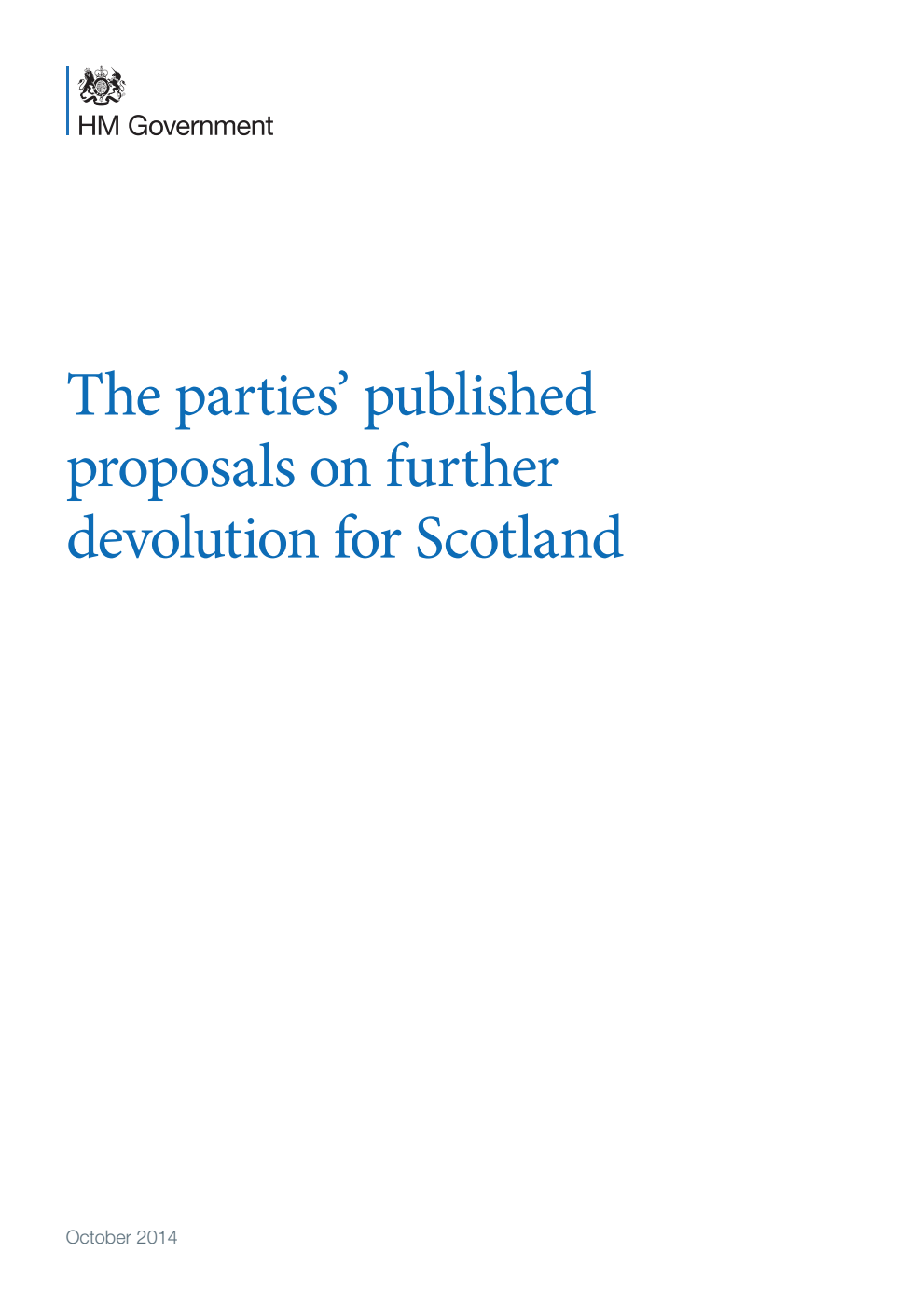The parties’ published proposals on further devolution for Scotland