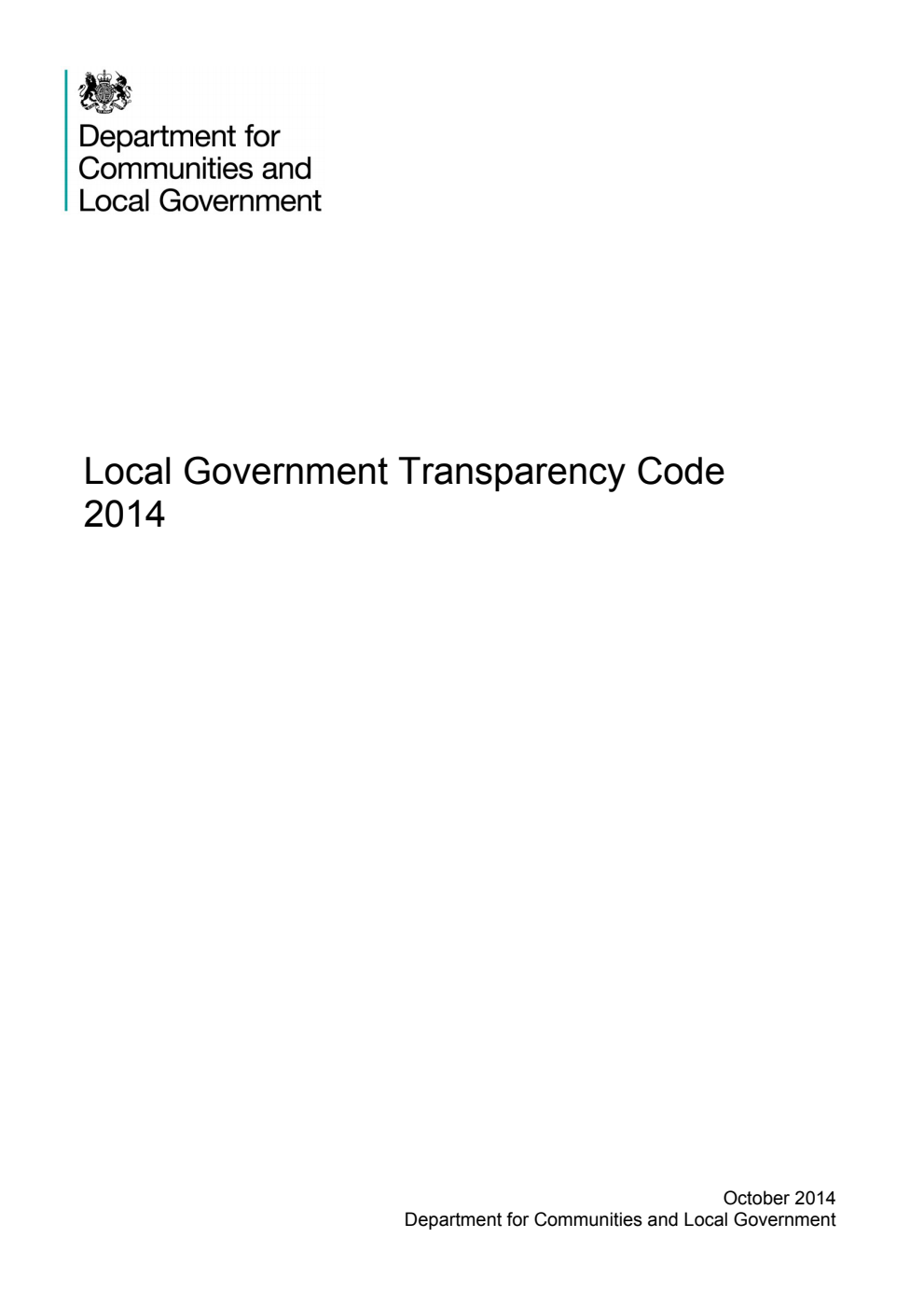Local Government Transparency Code 2014