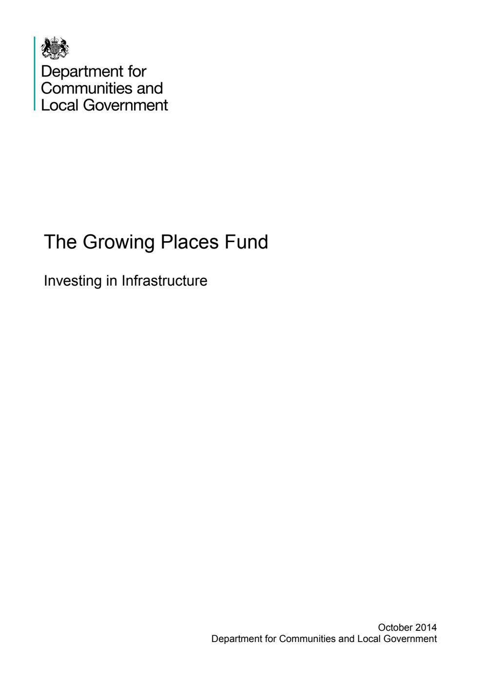 The Growing Places Fund: Investing in Infrastructure