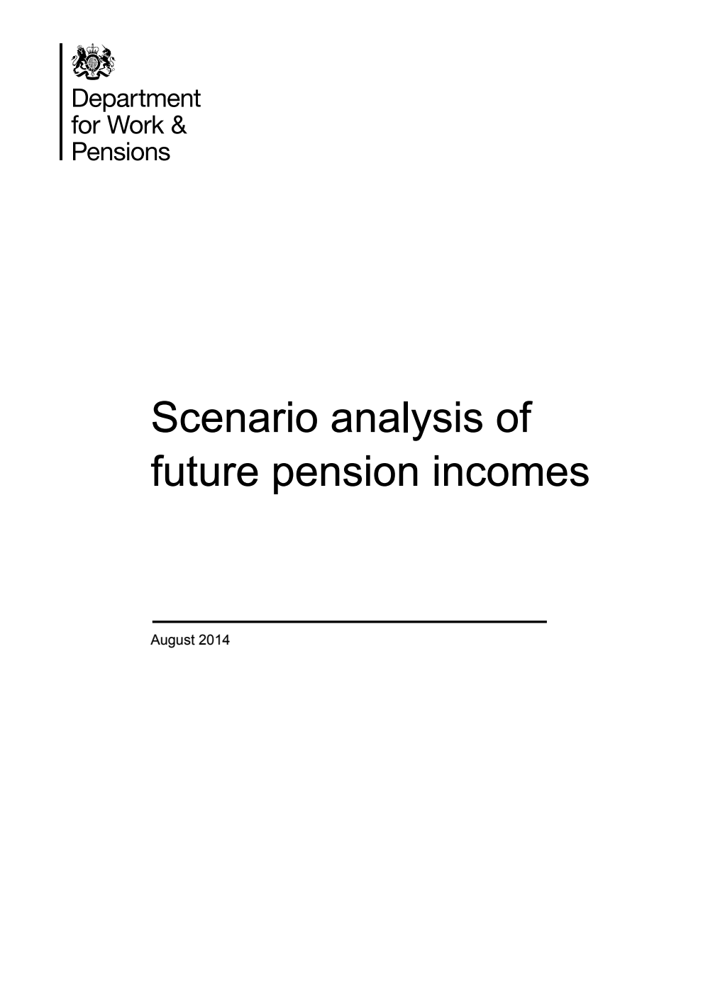 Ad hoc Research Report 8 Scenario analysis of future pension incomes