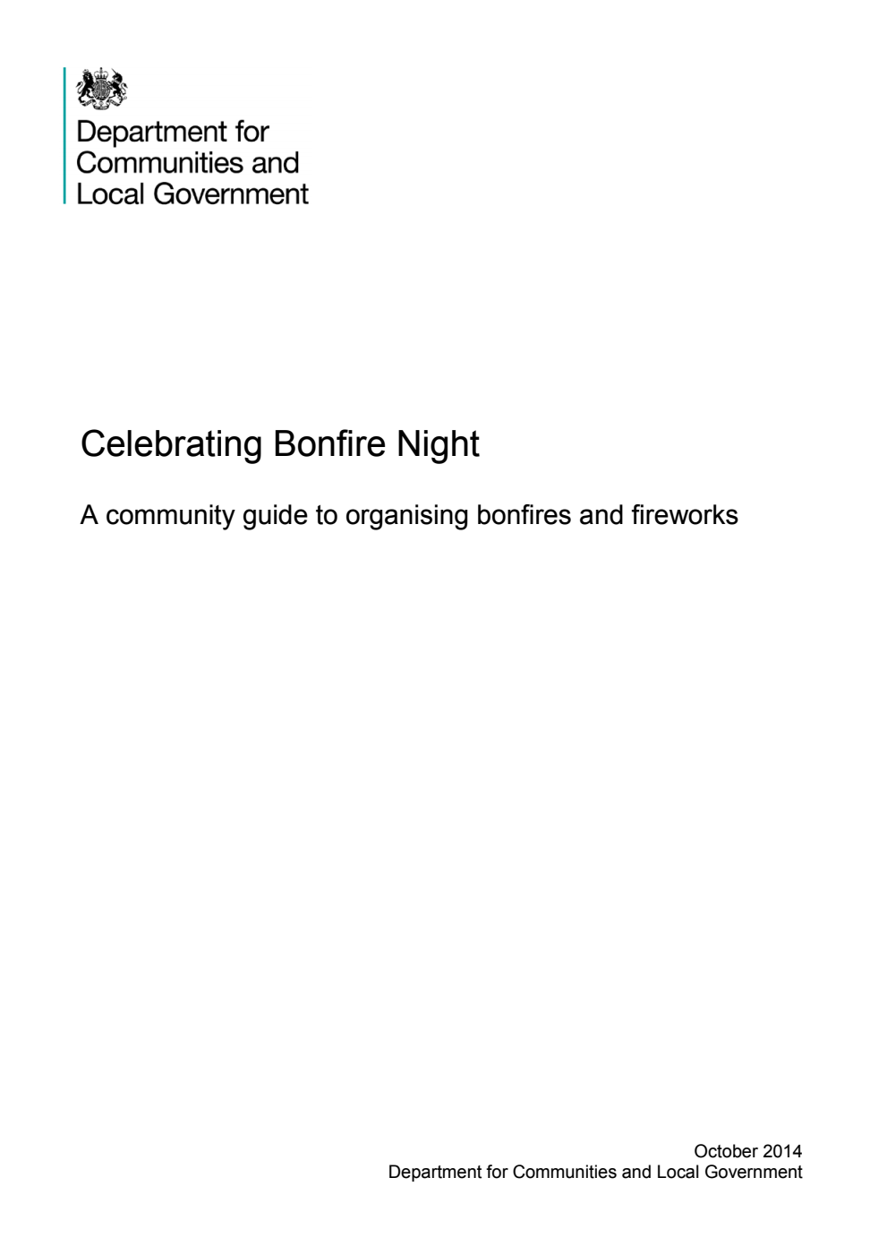 Celebrating Bonfire Night: A community guide to organising bonfires and fireworks