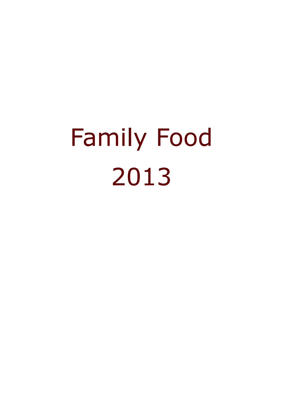 Family Food 2013
