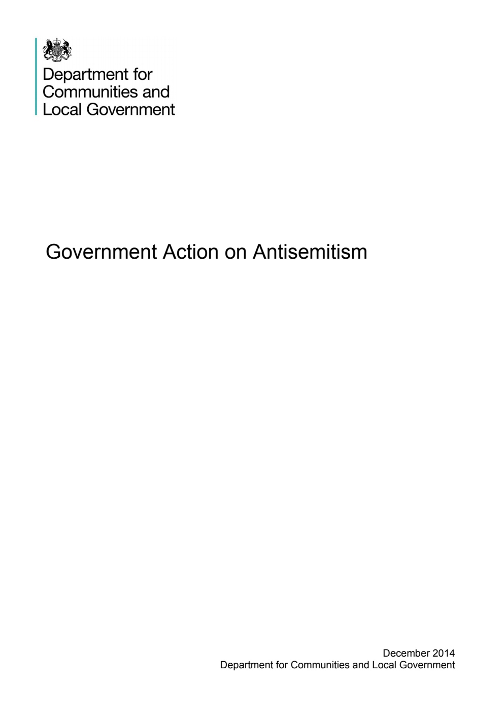 Government Action on Antisemitism