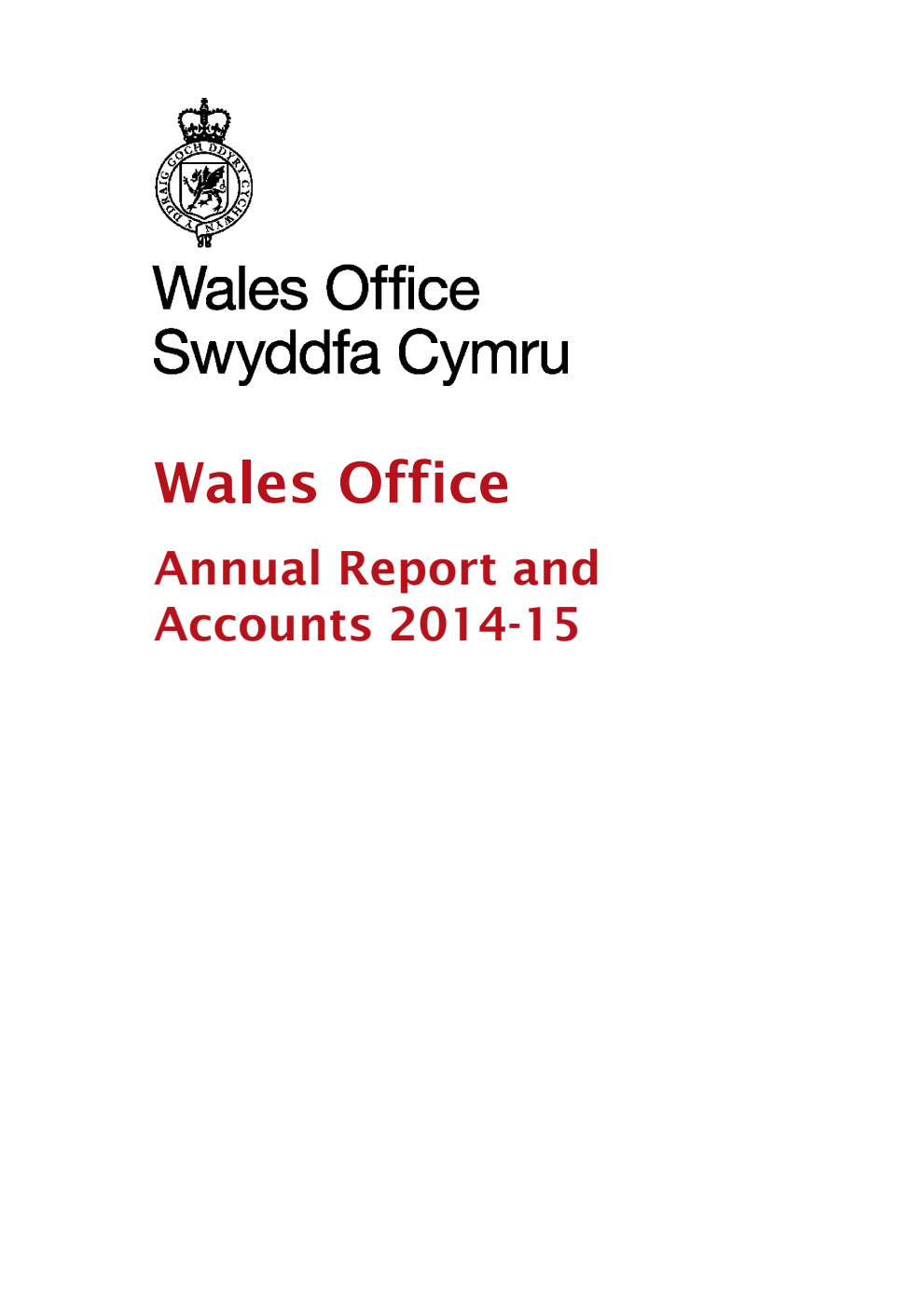 Wales Office Annual Report and Accounts 2014-15