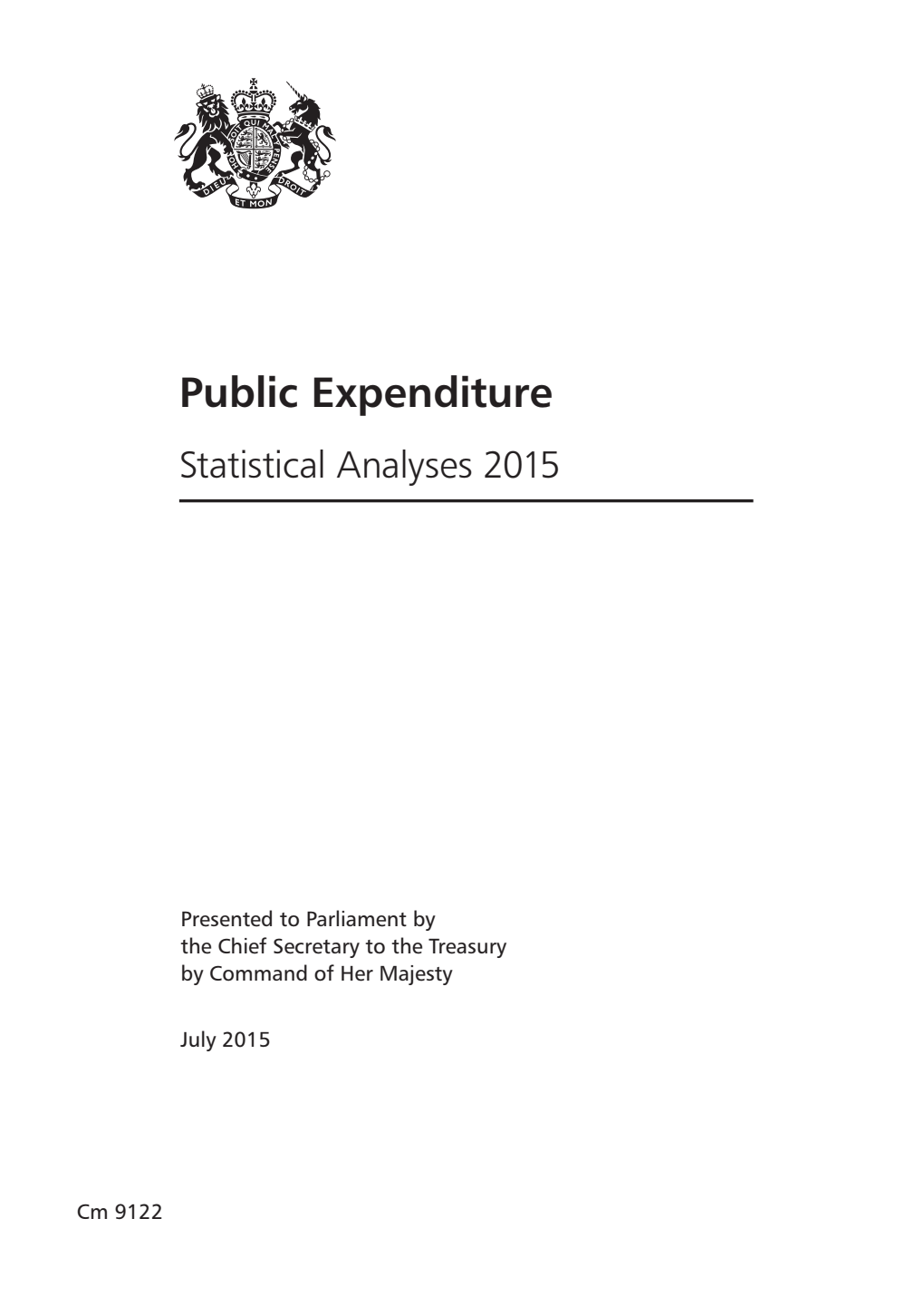 Public Expenditure Statistical Analyses 2015