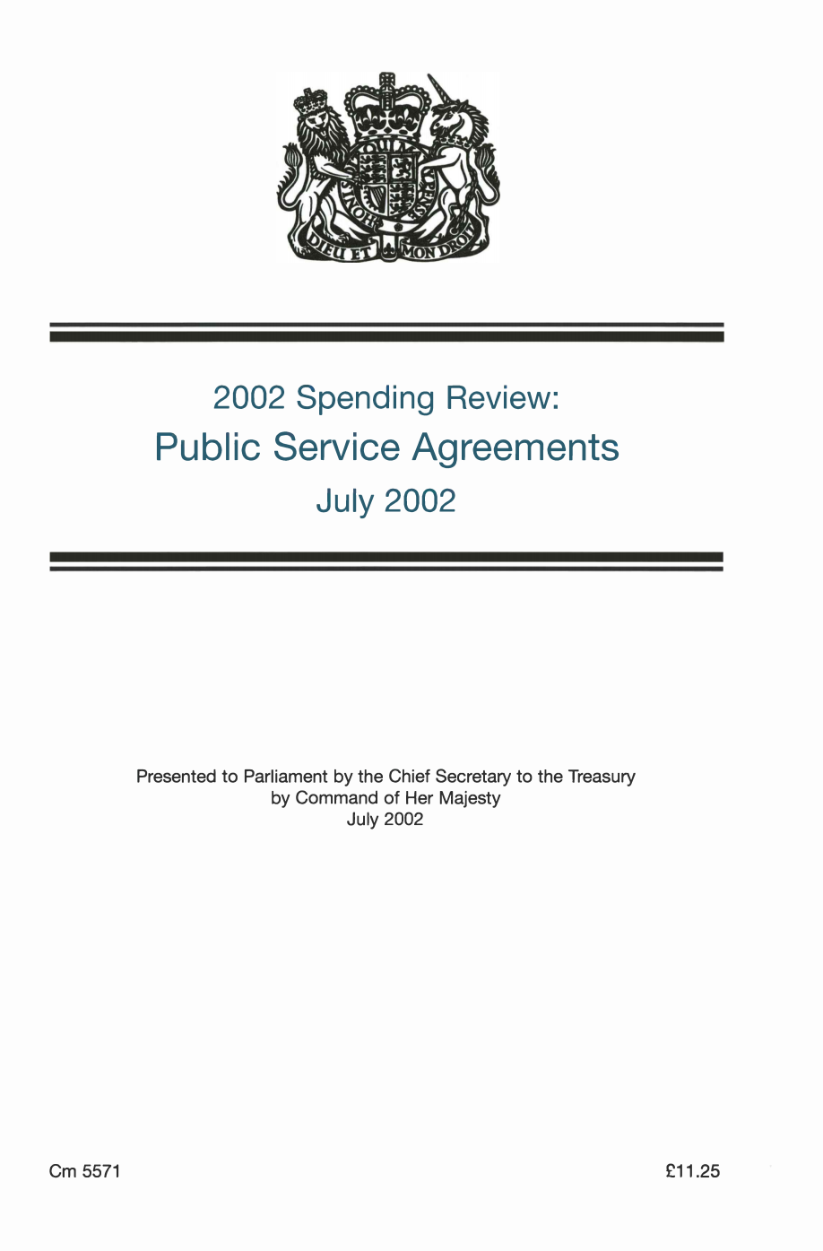 2002 spending review: public service agreements