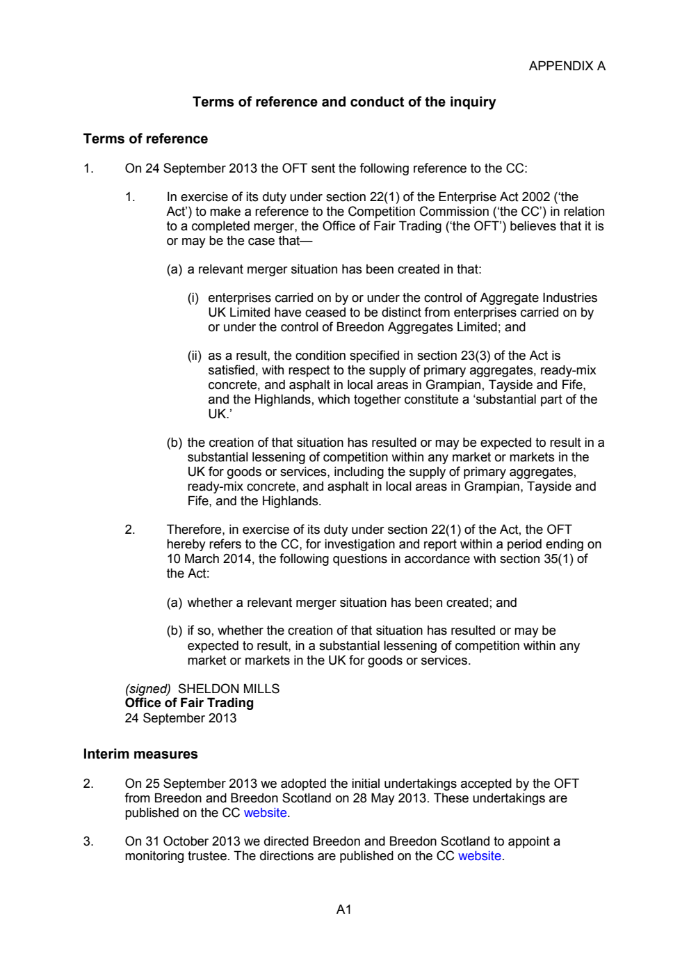 Breedon Aggregates and Aggregate Industries UK. Appendices