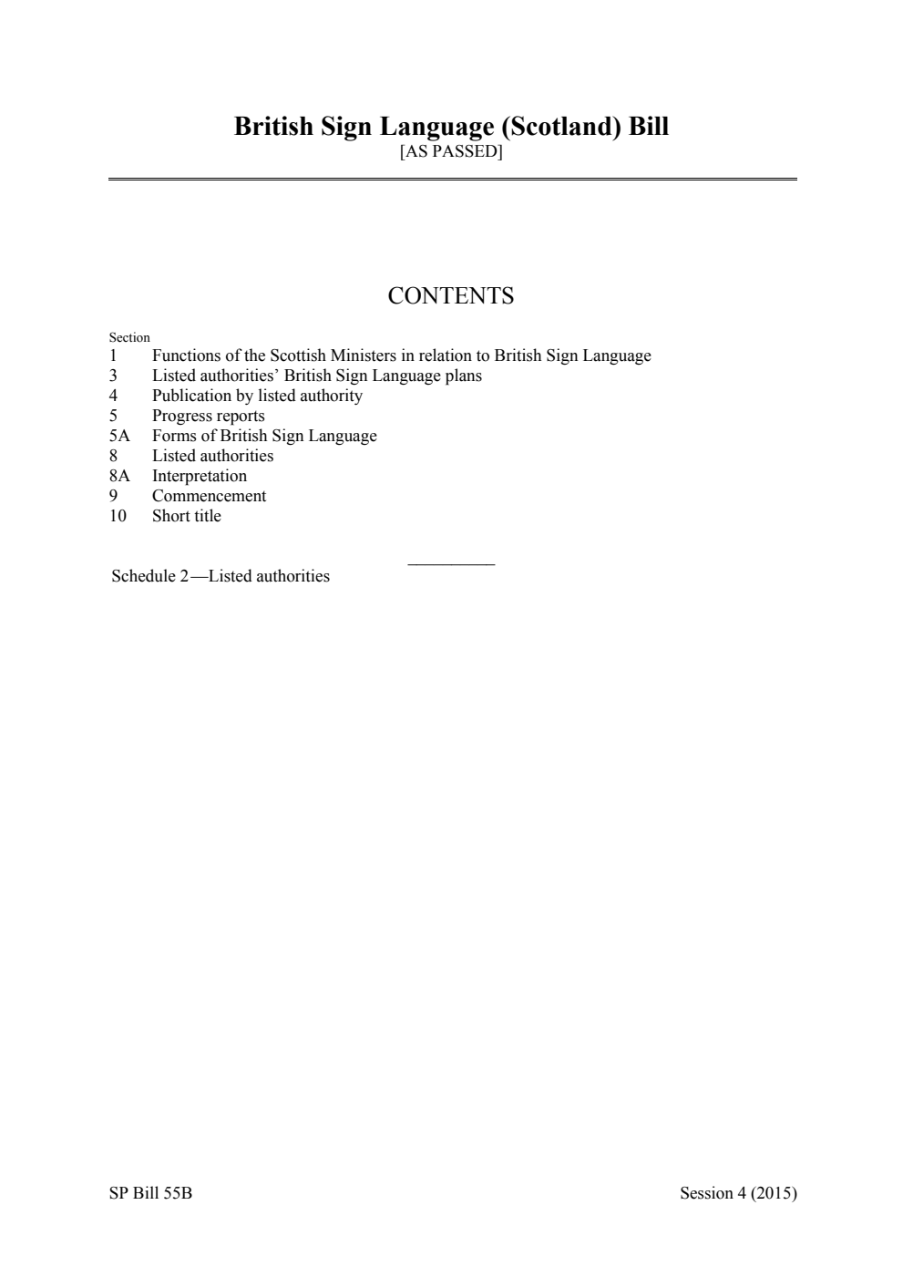 British Sign Language (Scotland) Bill [As Passed]