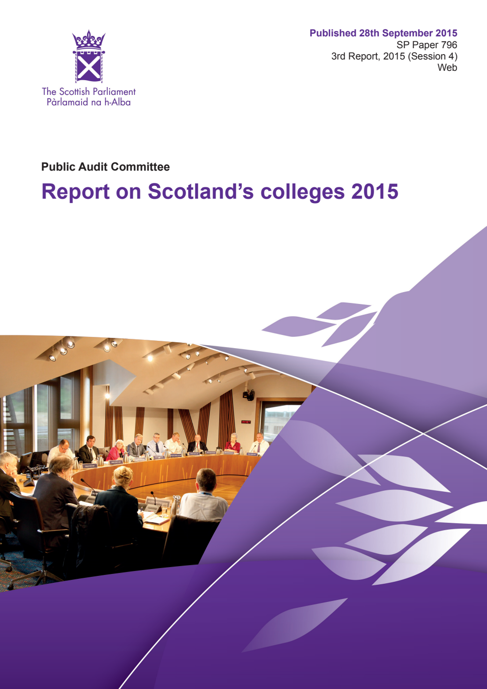 Public Audit Committee 3rd Report, 2015: Report on Scotland’s colleges 2015
