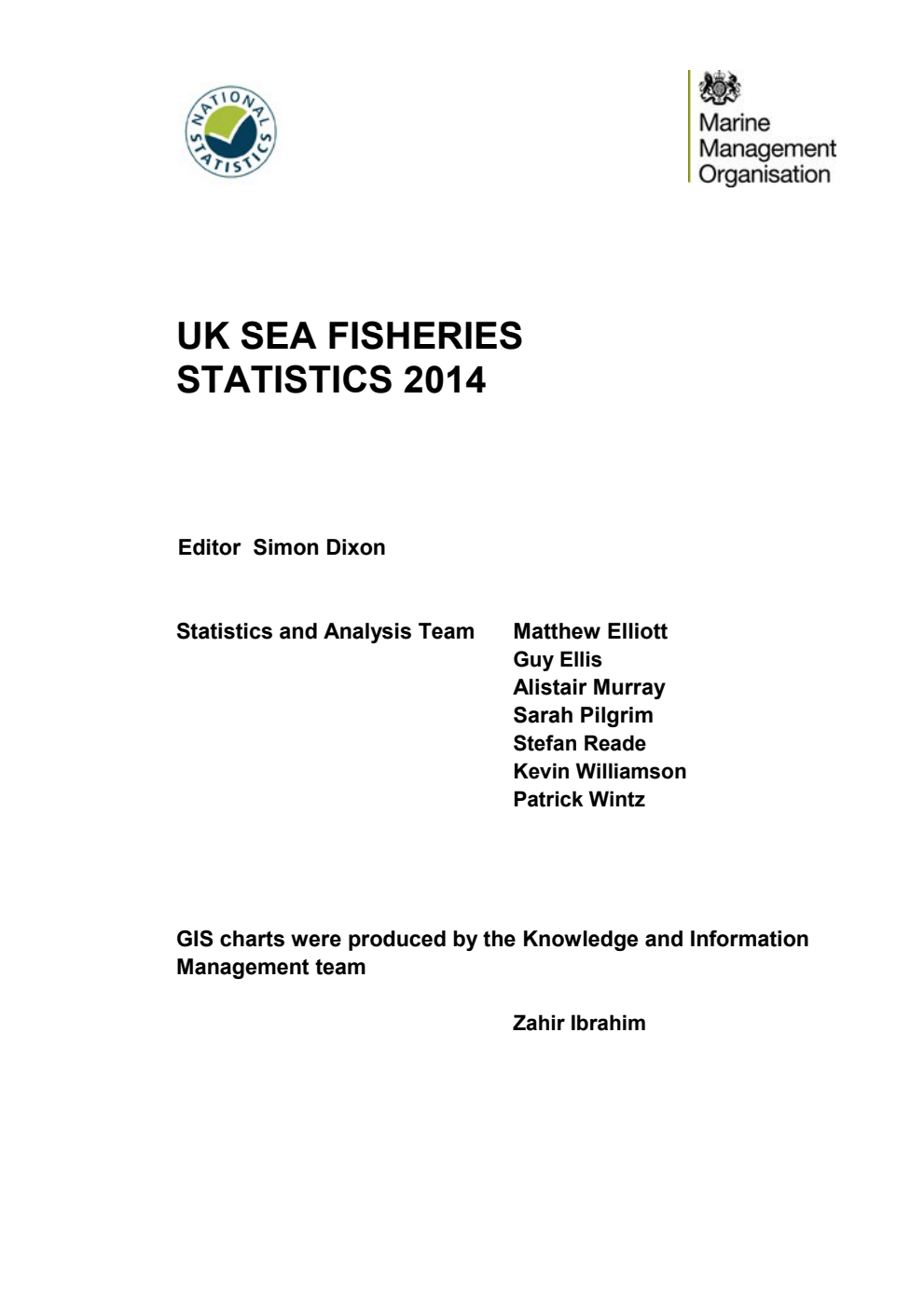United Kingdom Sea Fisheries Statistics 2014
