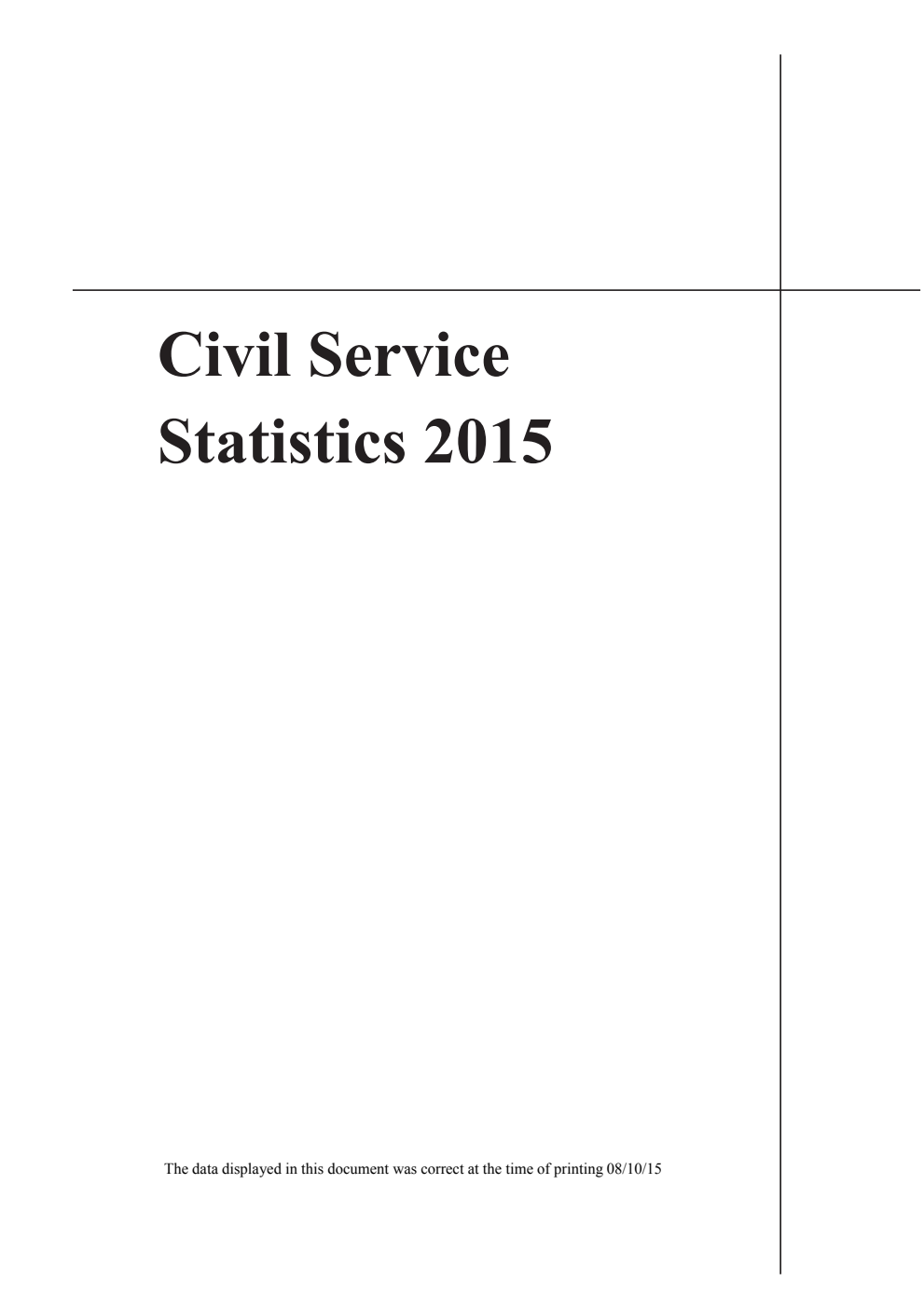 Civil Service Statistics 2015