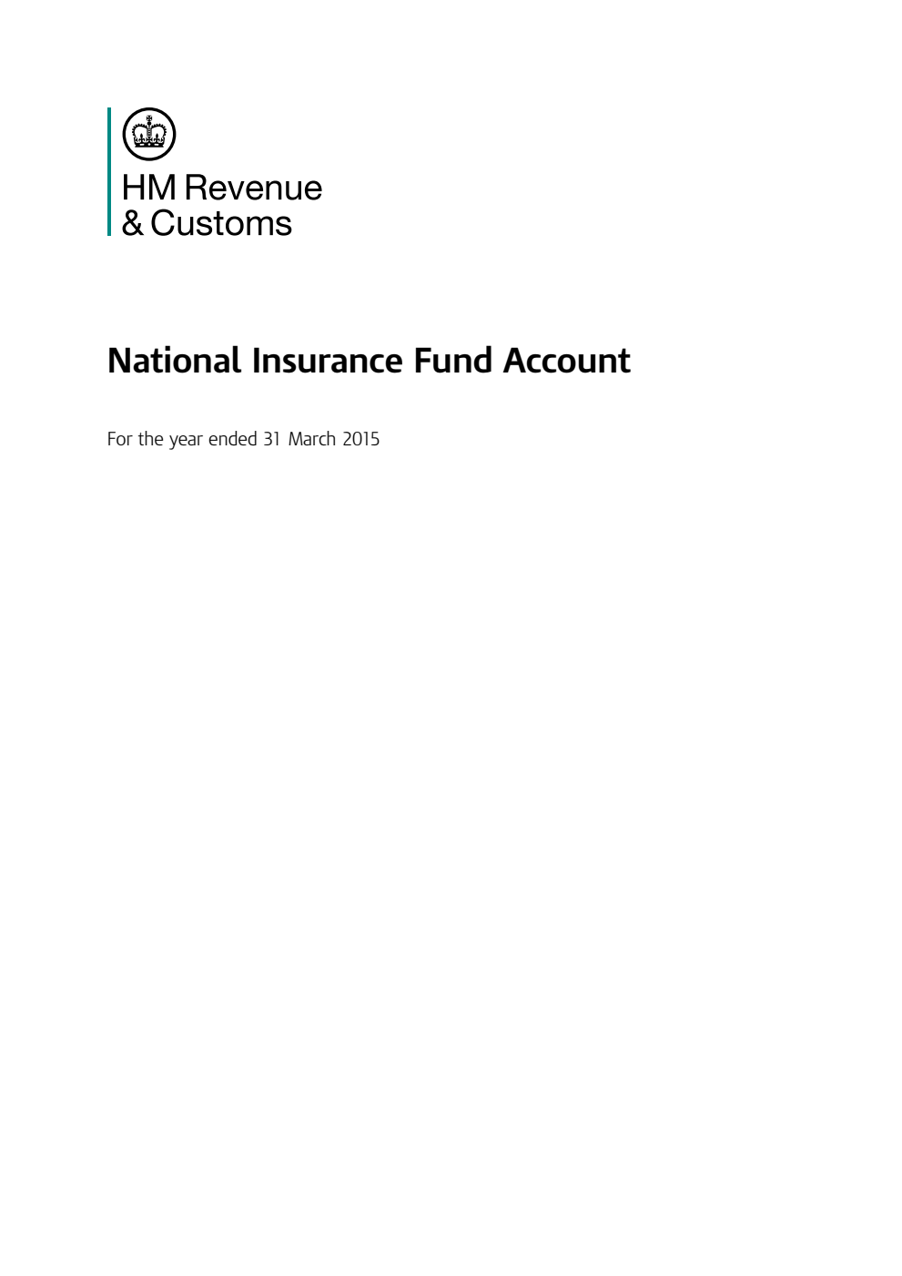 National Insurance Fund Account For the year ended 31 March 2015