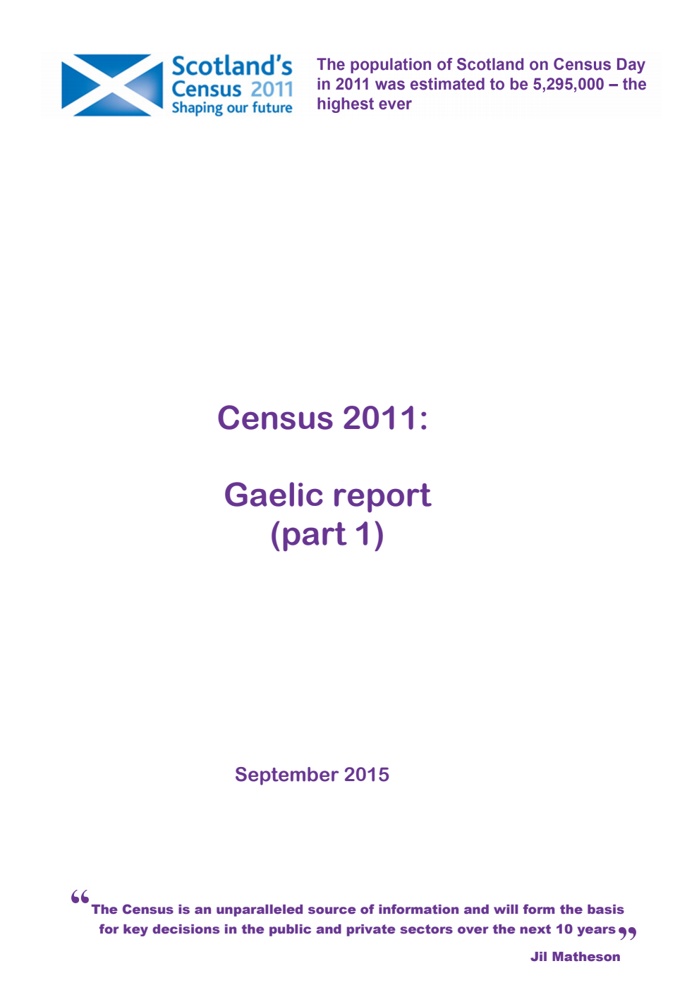 Census 2011: Gaelic report (part 1)