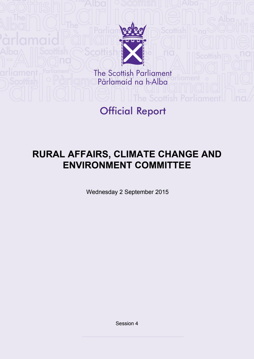 Rural Affairs, Climate Change and Environment Committee 25th Meeting 2015, 2 September 2015 [Final]